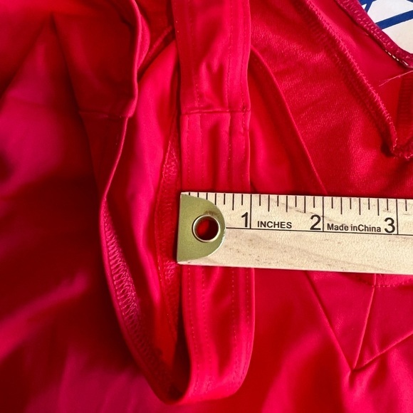 NWT ASOS ONE PIECE SWIMSUIT RED SZ 14 - Picture 7 of 8